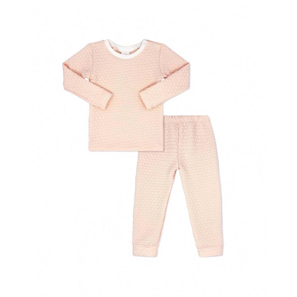 NEW LULLABY SET girl's quincy quilted play set in peach/ pink